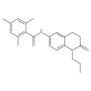 2,4,6-trimethyl-N-(2-oxo-1-propyl-1,2,3,4-tetrahydroquinolin-6-yl)benzamide结构式