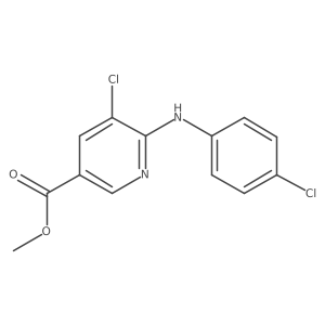 5-Chloro-6-(4-chloro-phenylamino)-nicotinic acid methyl ester Structure