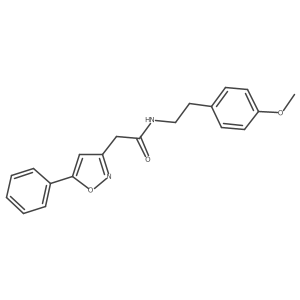 N-[2-(4-methoxyphenyl)ethyl]-2-(5-phenyl-1,2-oxazol-3-yl)acetamide结构式