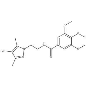 N-[2-(4-chloro-3,5-dimethyl-1H-pyrazol-1-yl)ethyl]-3,4,5-trimethoxybenzamide Structure