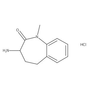 (S)-3-Amino-1-methyl-1,3,4,5-tetrahydro-2H-benzo[b]azepin-2-one hydrochloride Structure