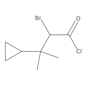 2-Bromo-3-cyclopropyl-3-methyl-butyryl chloride Structure