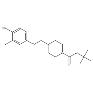 Tert-butyl 4-((4-amino-3-methylphenoxy)methyl)piperidine-1-carboxylate结构式