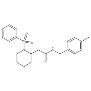 N-(4-methylbenzyl)-2-(1-(phenylsulfonyl)piperidin-2-yl)acetamide Structure