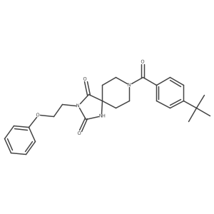 8-(4-(Tert-butyl)benzoyl)-3-(2-phenoxyethyl)-1,3,8-triazaspiro[4.5]decane-2,4-dione结构式