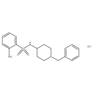 2-amino-N-(1-benzylpiperidin-4-yl)benzene-1-sulfonamide hydrochloride Structure