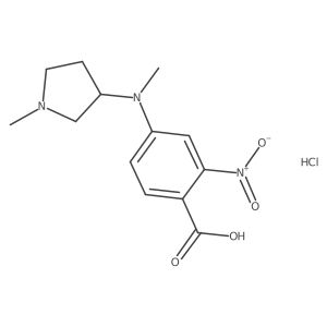 4-[Methyl-(1-methylpyrrolidin-3-yl)amino]-2-nitrobenzoic acid;hydrochloride Structure