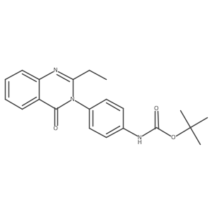 tert-butyl (4-(2-ethyl-4-oxoquinazolin-3(4H)-yl)phenyl)carbamate结构式