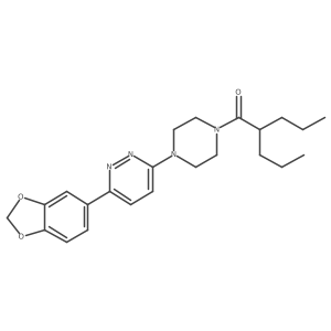 1-(4-(6-(Benzo[d][1,3]dioxol-5-yl)pyridazin-3-yl)piperazin-1-yl)-2-propylpentan-1-one Structure