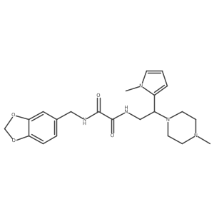 N1-(benzo[d][1,3]dioxol-5-ylmethyl)-N2-(2-(1-methyl-1H-pyrrol-2-yl)-2-(4-methylpiperazin-1-yl)ethyl)oxalamide Structure