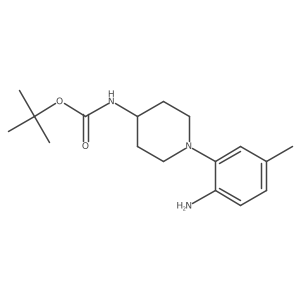 Tert-butyl 1-(2-amino-5-methylphenyl)piperidin-4-ylcarbamate Structure
