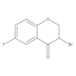 3-Bromo-6-fluorochroman-4-one结构式
