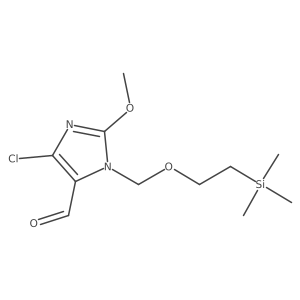 4-Chloro-2-methoxy-1-[[2-(trimethylsilyl)ethoxy]methyl]-1H-imidazole-5-carboxaldehyde结构式