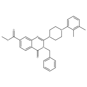 Methyl 3-benzyl-2-[4-(2,3-dimethylphenyl)piperazin-1-yl]-4-oxo-3,4-dihydroquinazoline-7-carboxylate结构式