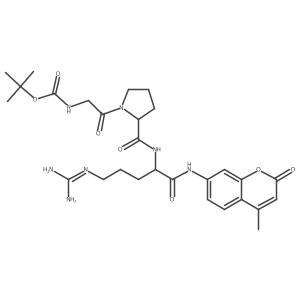 L-Argininamide, N-[(1,1-dimethylethoxy)carbonyl]glycyl-L-prolyl-N-(4-methyl-2-oxo-2H-1-benzopyran-7-yl)- Structure