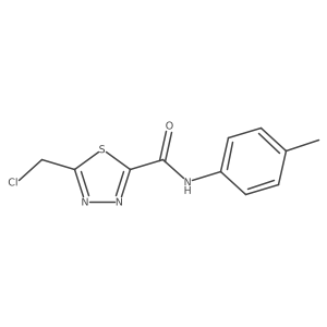 5-(chloromethyl)-N-(4-methylphenyl)-1,3,4-thiadiazole-2-carboxamide结构式