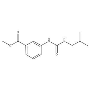 COC(=O)c1cccc(NC(=O)NCC(C)C)c1结构式