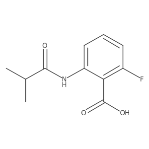 2-Fluoro-6-(2-methylpropanamido)benzoic acid结构式