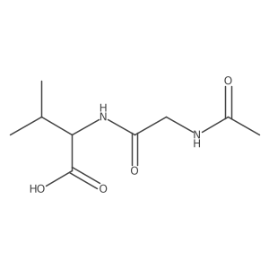 (2R)-2-(2-acetamidoacetamido)-3-methylbutanoic acid Structure