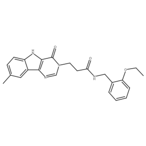 N-(2-ethoxybenzyl)-3-(8-methyl-4-oxo-4,5-dihydro-3H-pyrimido[5,4-b]indol-3-yl)propanamide Structure