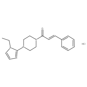 (Z)-1-(4-(1-ethyl-1H-imidazol-2-yl)piperazin-1-yl)-3-phenylprop-2-en-1-one hydrochloride Structure