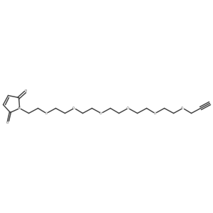Mal-PEG6-Propargyl Structure