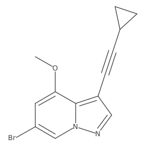 6-Bromo-3-(cyclopropylethynyl)-4-methoxypyrazolo[1,5-a]pyridine结构式