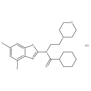 N-(4,6-difluorobenzo[d]thiazol-2-yl)-N-(2-morpholinoethyl)cyclohexanecarboxamide hydrochloride Structure