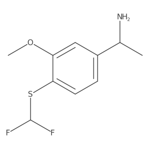 1-{4-[(Difluoromethyl)sulfanyl]-3-methoxyphenyl}ethan-1-amine Structure