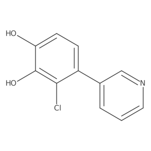 3-Chloro-4-pyridin-3-ylbenzene-1,2-diol Structure