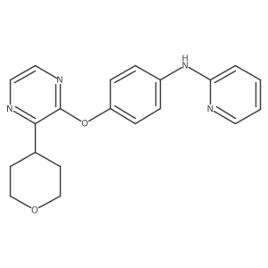 N-[4-[[3-(Tetrahydro-2H-pyran-4-yl)-2-pyrazinyl]oxy]phenyl]-2-pyridinamine结构式