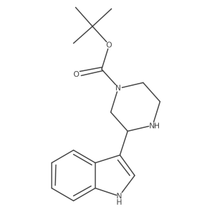 tert-Butyl (S)-3-(1H-indol-3-yl)piperazine-1-carboxylate Structure