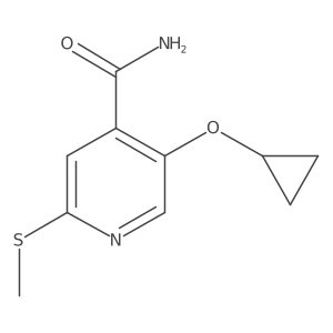 5-Cyclopropoxy-2-(methylthio)isonicotinamide结构式