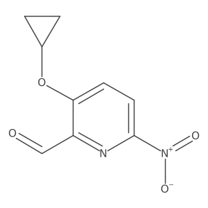 3-Cyclopropoxy-6-nitropicolinaldehyde结构式