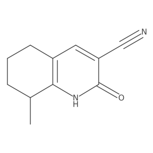 8-Methyl-2-oxo-1,2,5,6,7,8-hexahydroquinoline-3-carbonitrile结构式