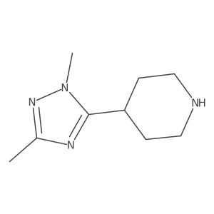 4-(1,3-Dimethyl-1H-1,2,4-triazol-5-yl)piperidine结构式