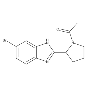 (S)-1-(2-(6-Bromo-1H-benzo[D]imidazol-2-YL)pyrrolidin-1-YL)ethanone Structure