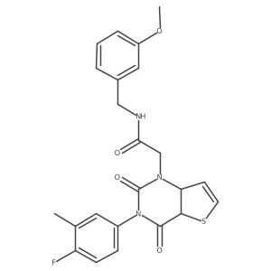 2-[3-(4-fluoro-3-methylphenyl)-2,4-dioxo-1H,2H,3H,4H-thieno[3,2-d]pyrimidin-1-yl]-N-[(3-methoxyphenyl)methyl]acetamide结构式