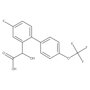 (4-Fluoro-4'-(trifluoromethoxy)biphenyl-2-yl)-hydroxyacetic acid结构式