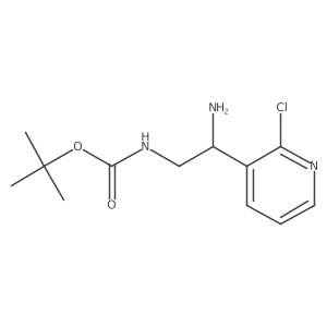 tert-butyl N-[2-amino-2-(2-chloropyridin-3-yl)ethyl]carbamate结构式