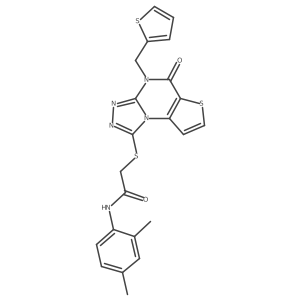 N-(2,4-dimethylphenyl)-2-((5-oxo-4-(thiophen-2-ylmethyl)-4,5-dihydrothieno[2,3-e][1,2,4]triazolo[4,3-a]pyrimidin-1-yl)thio)acetamide Structure
