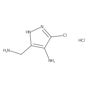 3-(Aminomethyl)-5-chloro-1H-pyrazol-4-amine hydrochloride结构式