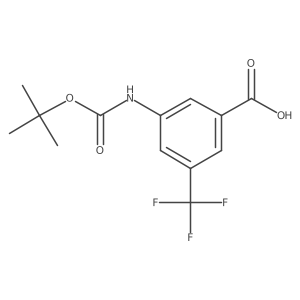 3-Tert-butoxycarbonylamino-5-trifluoromethyl-benzoic acid Structure