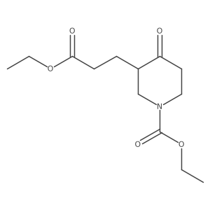 Ethyl 3-(3-ethoxy-3-oxopropyl)-4-oxopiperidine-1-carboxylate Structure