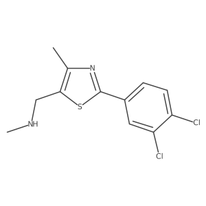 1-(2-(3,4-dichlorophenyl)-4-methylthiazol-5-yl)-N-methylmethanamine结构式