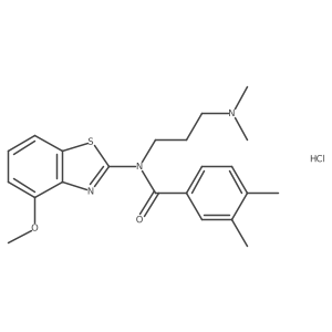 N-(3-(dimethylamino)propyl)-N-(4-methoxybenzo[d]thiazol-2-yl)-3,4-dimethylbenzamide hydrochloride结构式