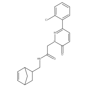 N-(bicyclo[2.2.1]hept-5-en-2-ylmethyl)-2-[3-(2-chlorophenyl)-6-oxopyridazin-1(6H)-yl]acetamide结构式