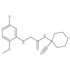 2-[(5-Chloro-2-methoxyphenyl)amino]-N-(1-cyanocyclohexyl)acetamide Structure