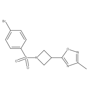 5-(1-((4-Bromophenyl)sulfonyl)azetidin-3-yl)-3-methyl-1,2,4-oxadiazole结构式