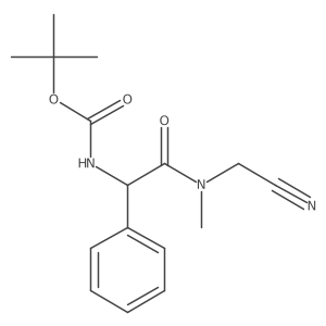 tert-butyl N-[(S)-[(cyanomethyl)(methyl)carbamoyl](phenyl)methyl]carbamate Structure